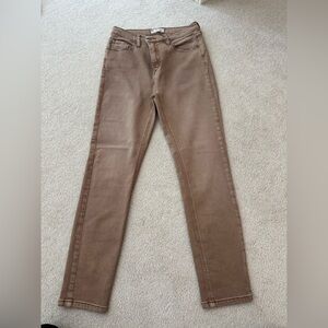 Free People Light Brown Denim Pants